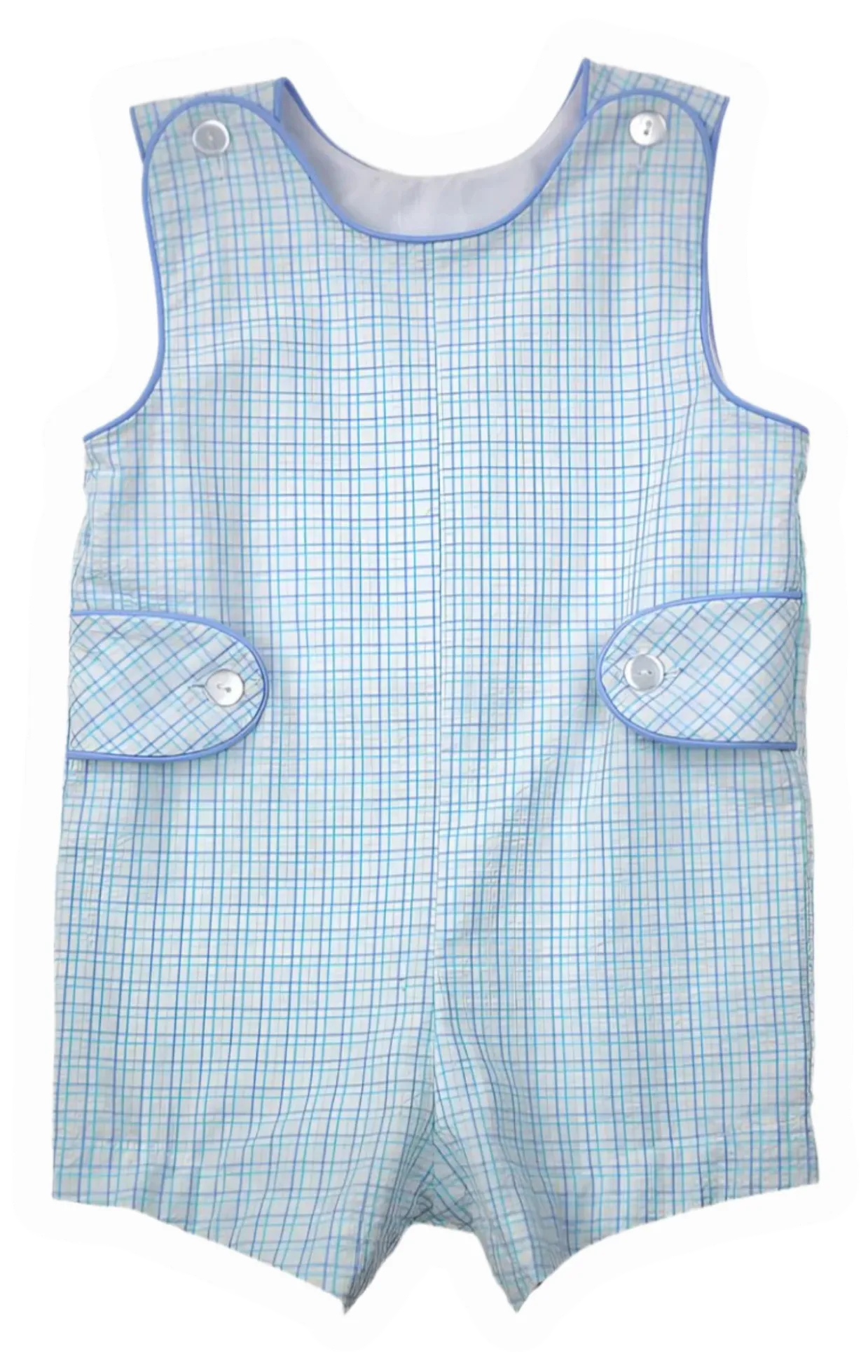 Plaid Seersucker Shortall