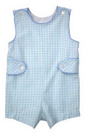 Plaid Seersucker Shortall