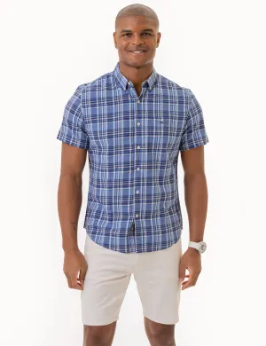 PLAID SLUB POPLIN SHORT SLEEVE SHIRT
