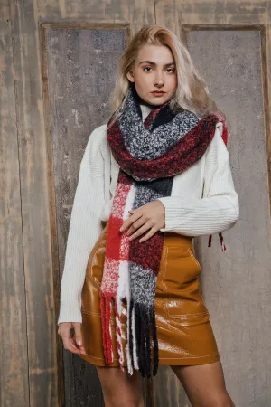 Plaid Warm Wrap Scarf