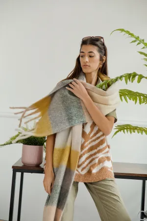 Plaid Warm Wrap Scarf
