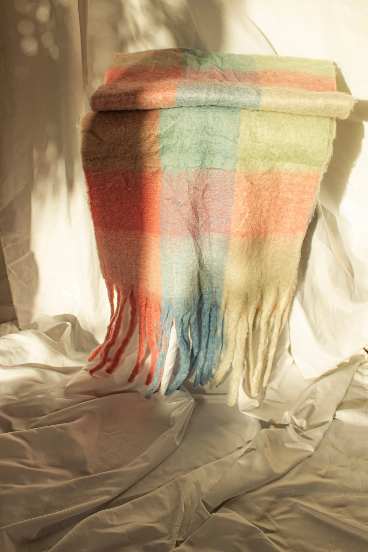 Plaid Warm Wrap Scarf