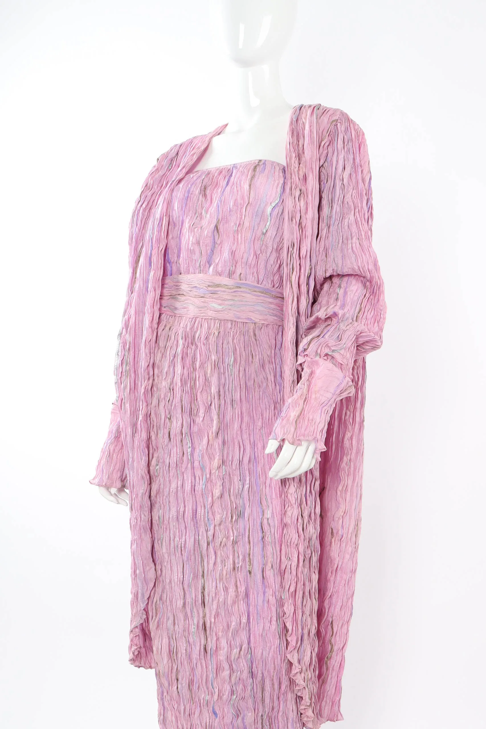Pleated Mirage Top & Skirt Set