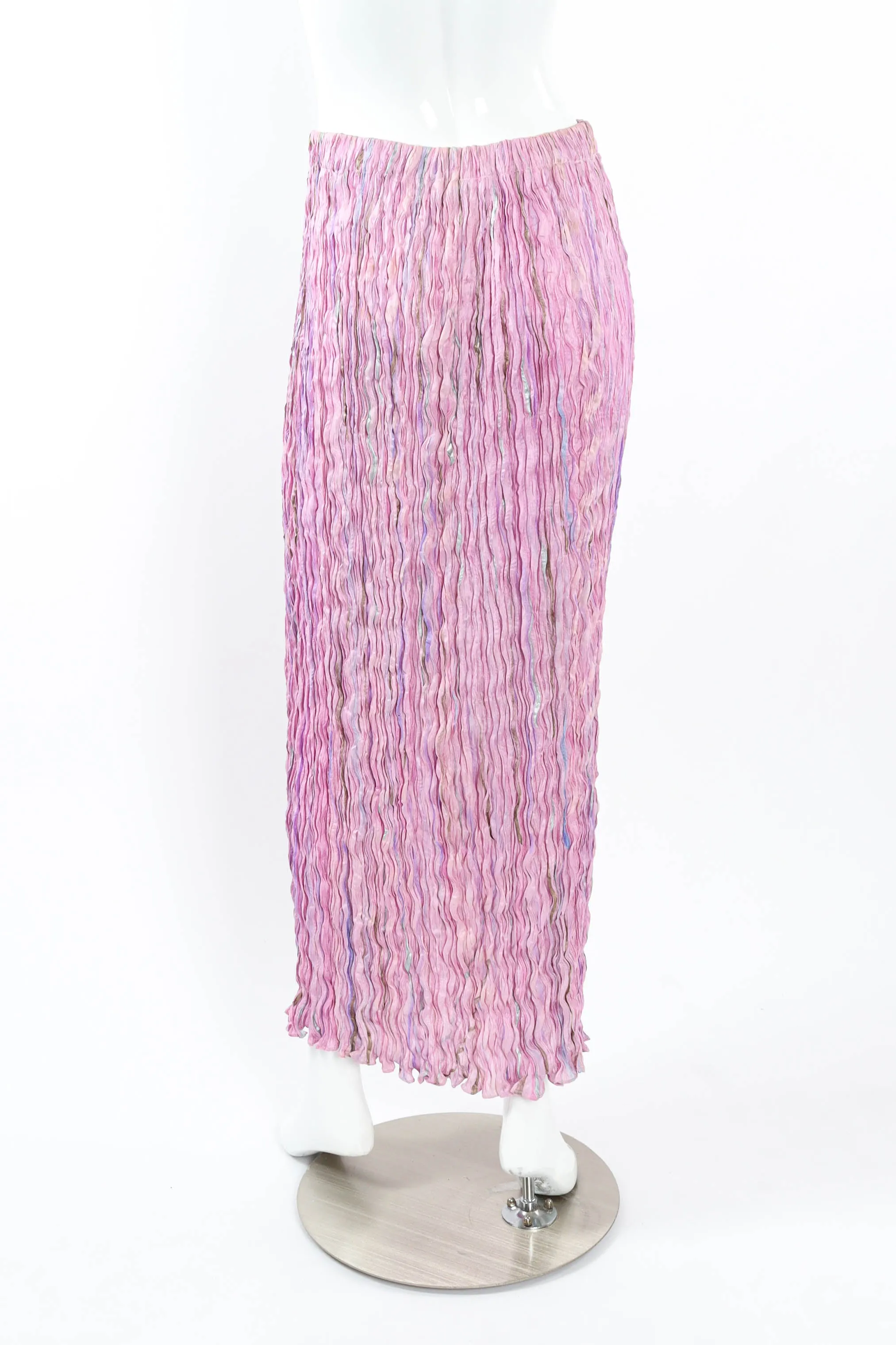 Pleated Mirage Top & Skirt Set