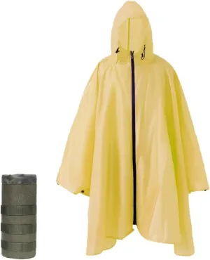 Plus Size Adult Rain Poncho with Hood and Zipper, Poncho Para Lluvia, Tactical Ponchos Adult For Camping, Hiking