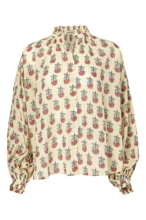 Poet Ivory Rose Blouse