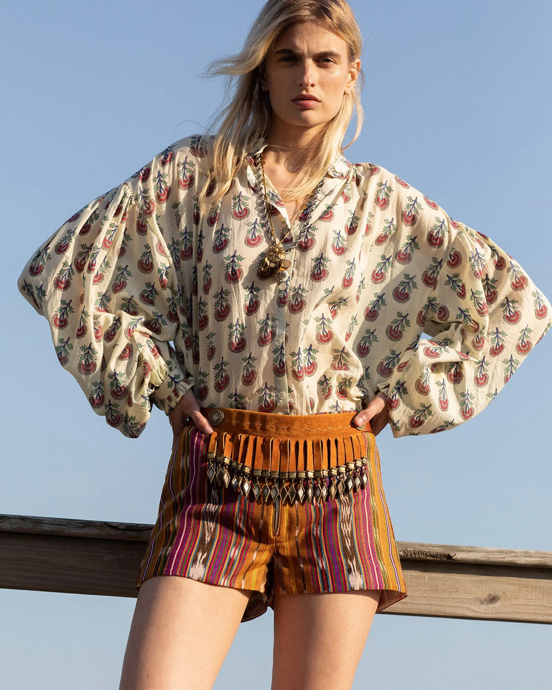 Poet Ivory Rose Blouse