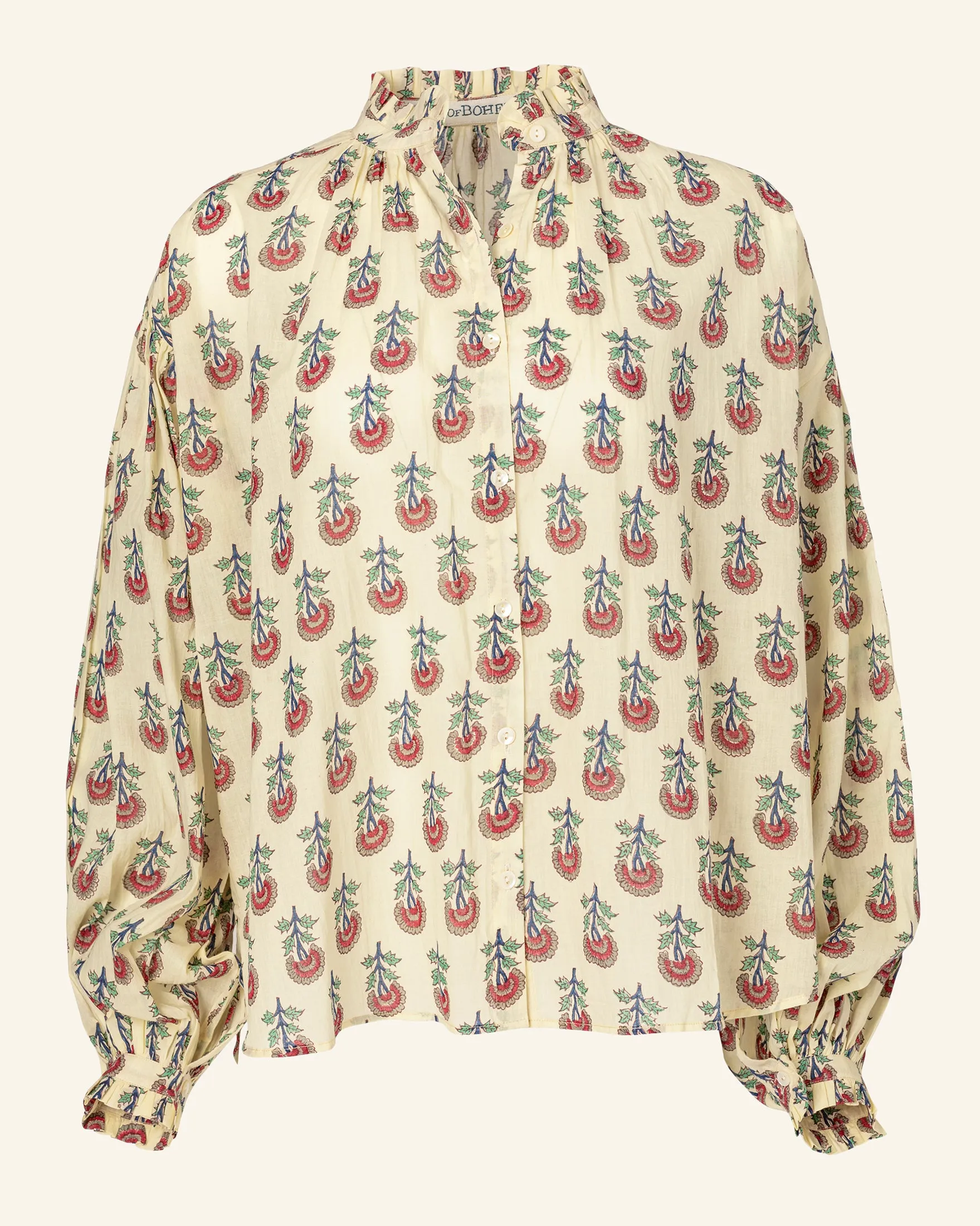 Poet Ivory Rose Blouse