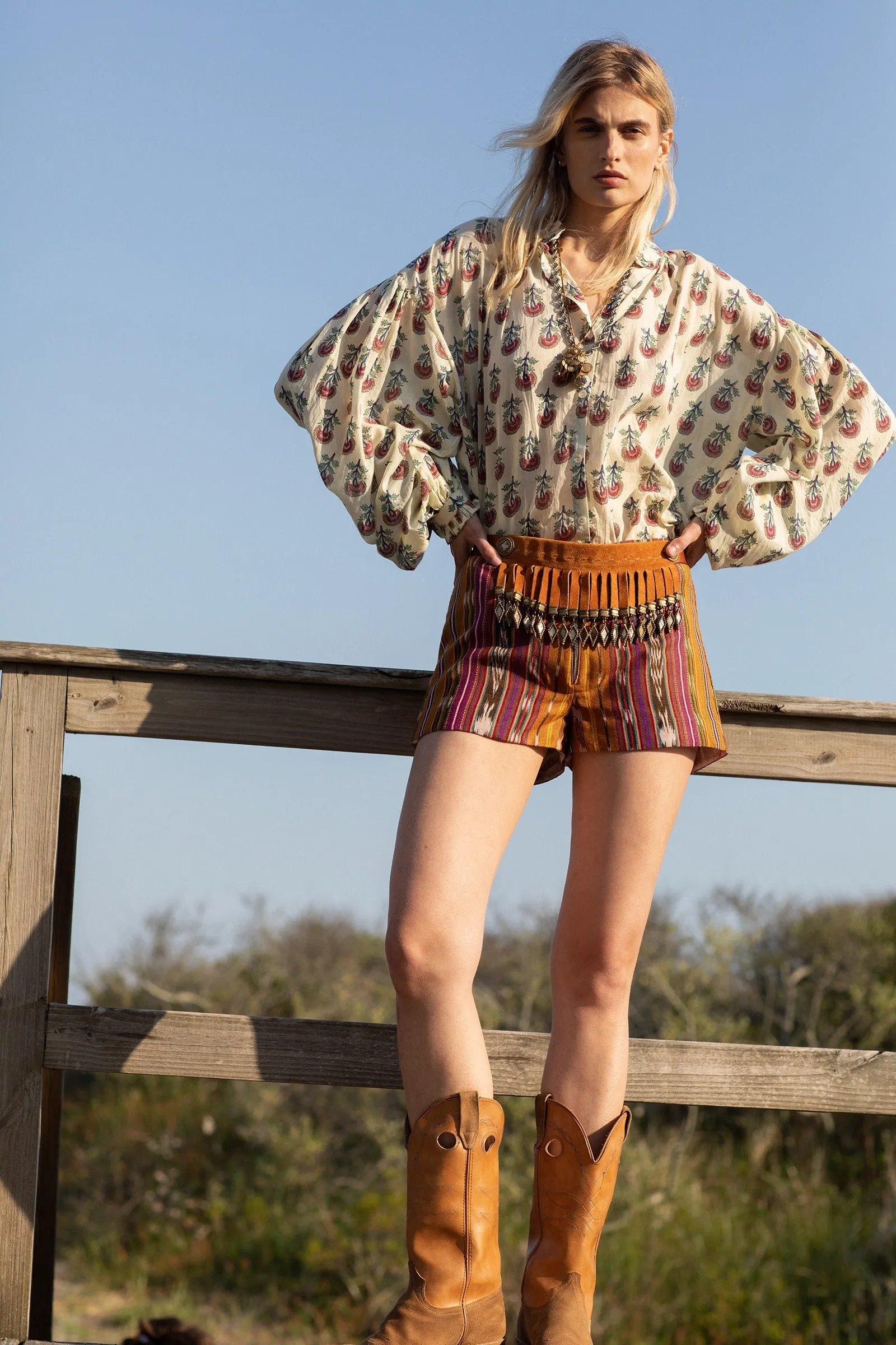 Poet Ivory Rose Blouse