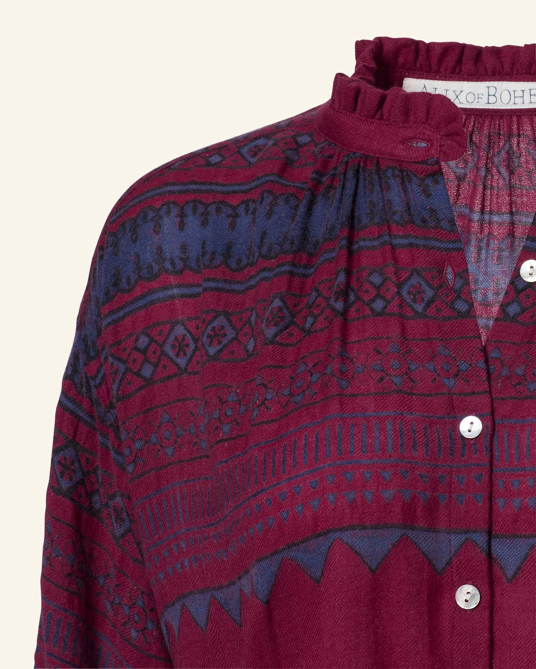 Poet Plum Fairisle Blouse