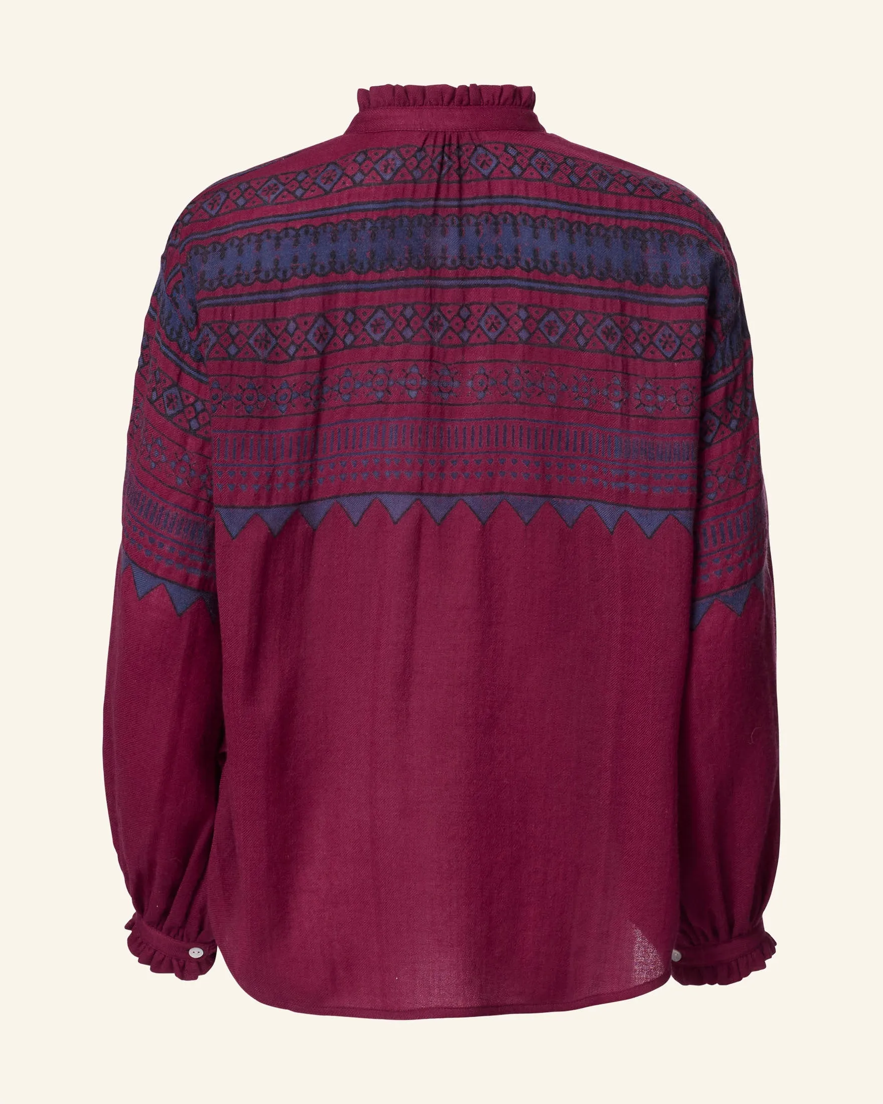 Poet Plum Fairisle Blouse