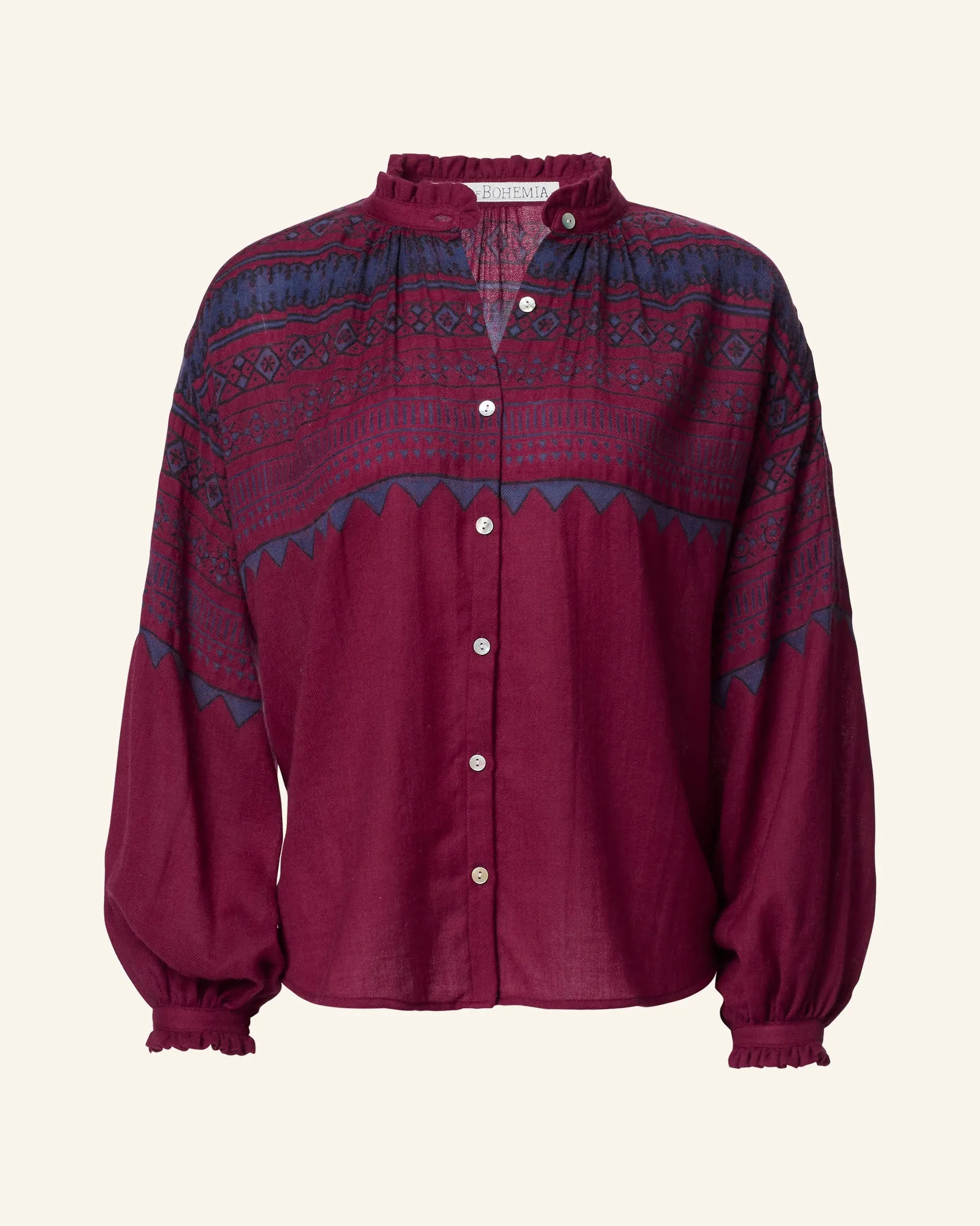 Poet Plum Fairisle Blouse