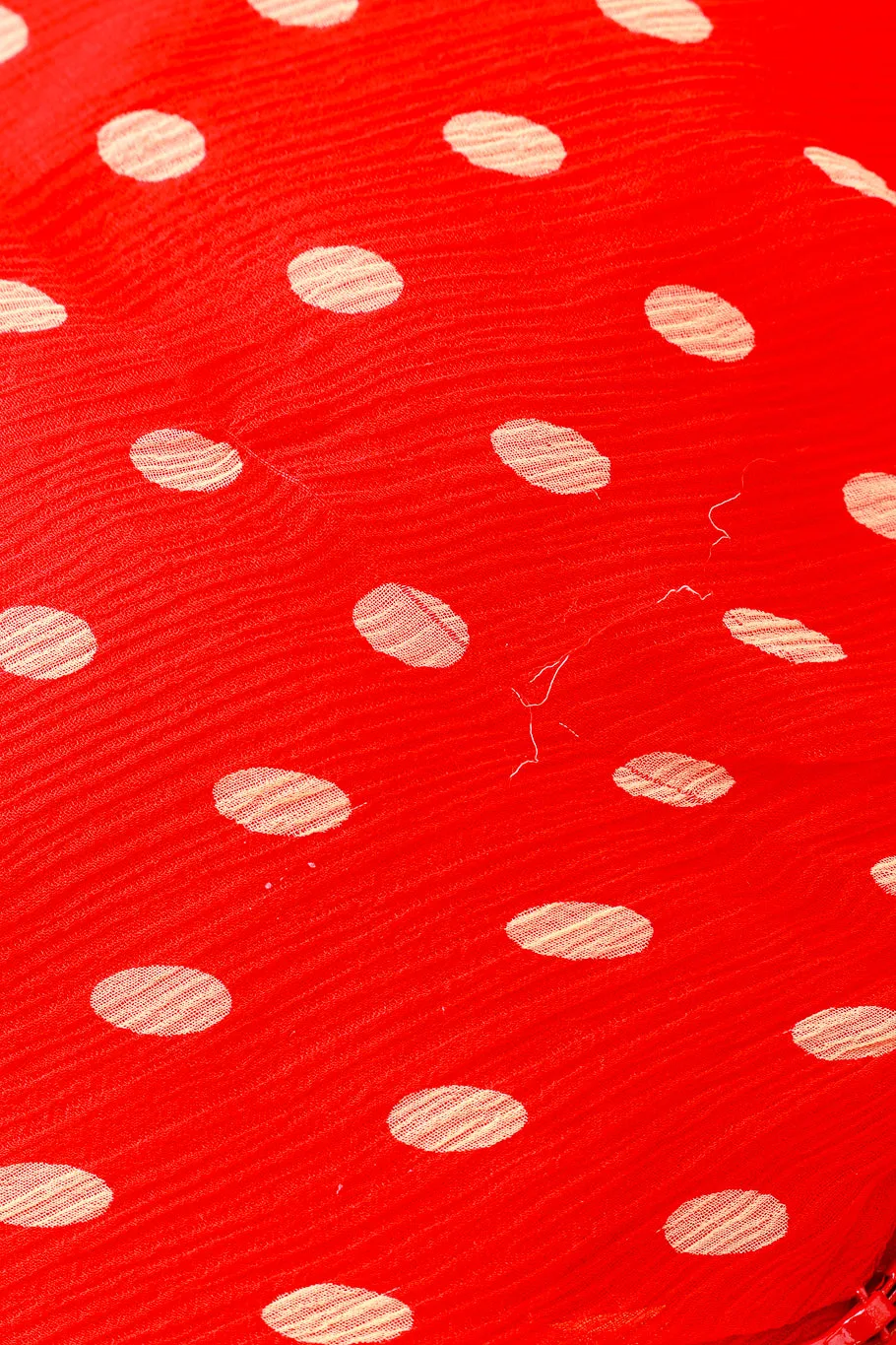 Polka Dot Silk Chiffon Gown