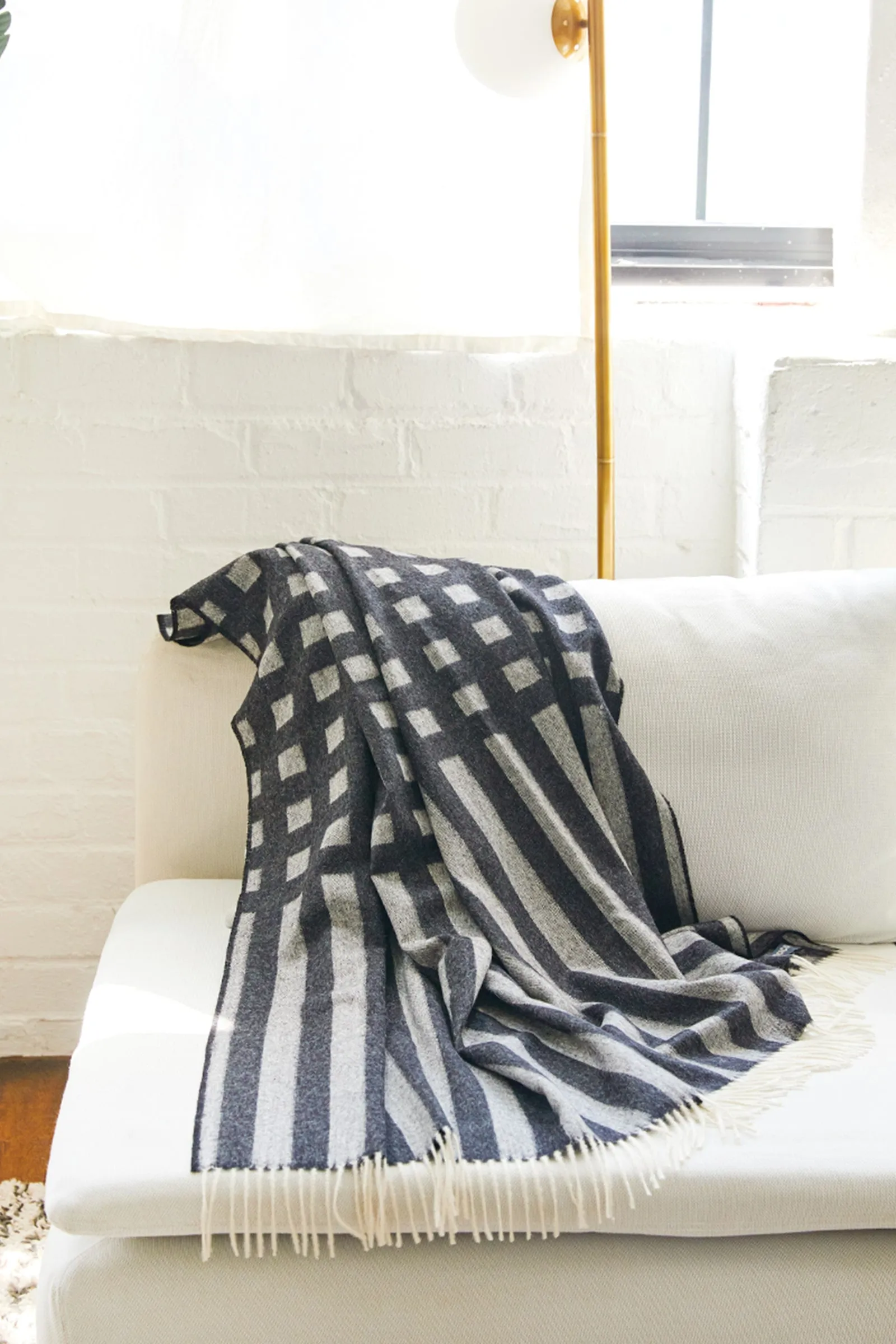 Pop Plaid Throw Blanket
