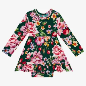 Posh Peanut Arsine L/S Ruffled Bodysuit Dress