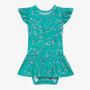 Posh Peanut Cassandra Ruffled Capsleeve Basic Twirl Skirt Bodysuit