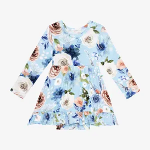 Posh Peanut Frostine L/S Ruffled Bodysuit Dress