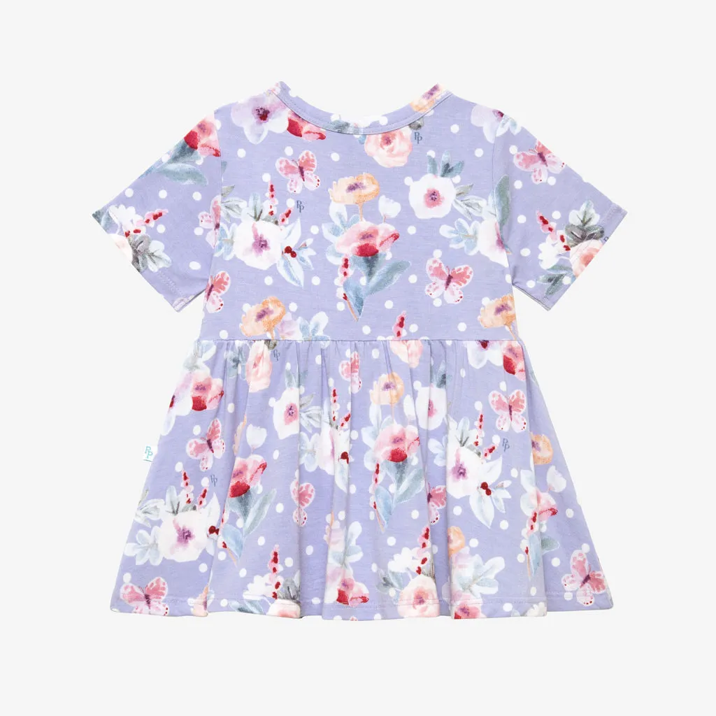 Posh Peanut Samantha S/S Basic Peplum Top & Bloomer Set