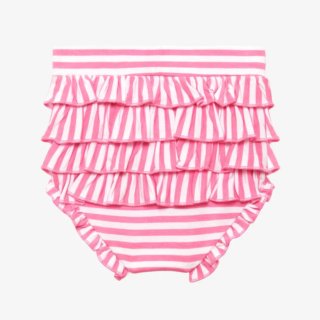 Posh Peanut Samantha S/S Basic Peplum Top & Bloomer Set