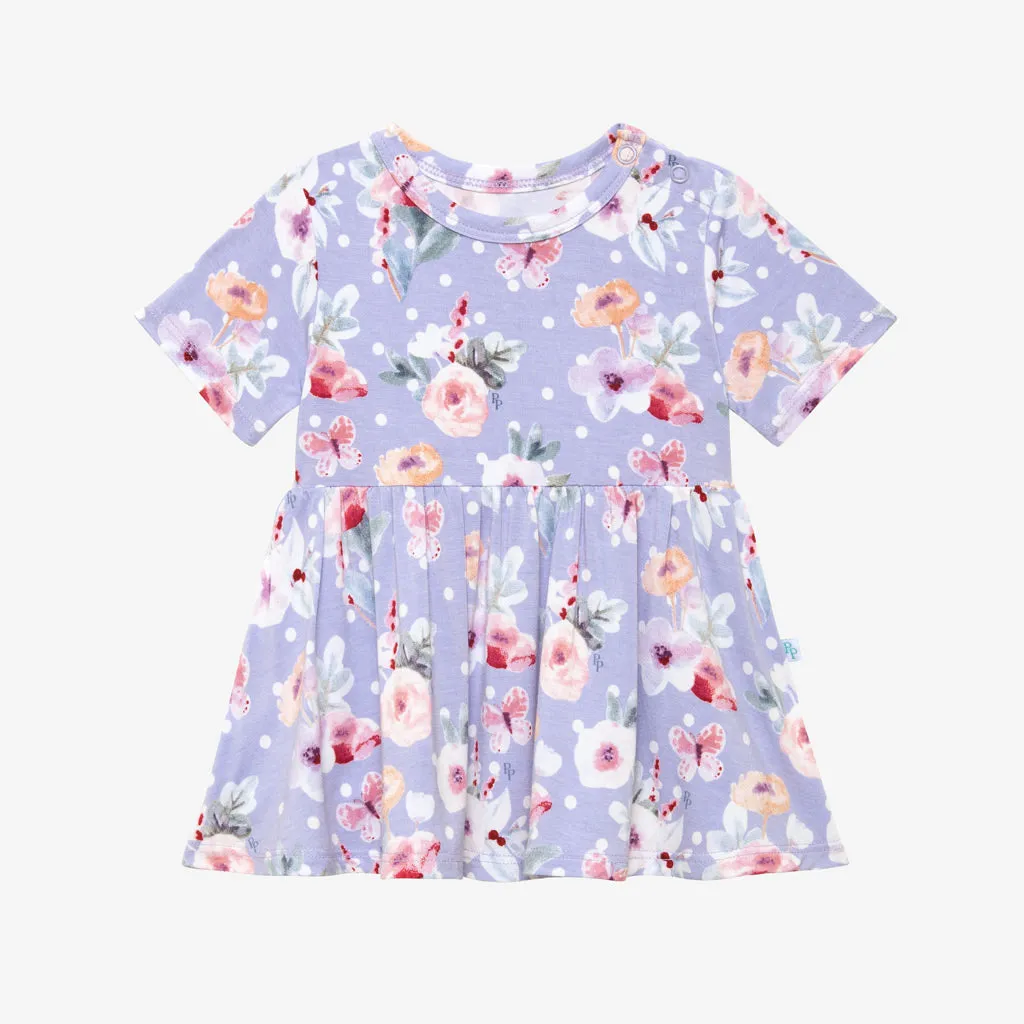 Posh Peanut Samantha S/S Basic Peplum Top & Bloomer Set