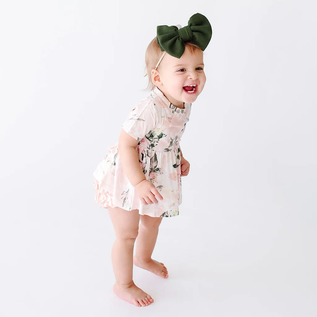 Posh Peanut Vintage Pink Rose S/S Basic Peplum Top & Bloomer Set