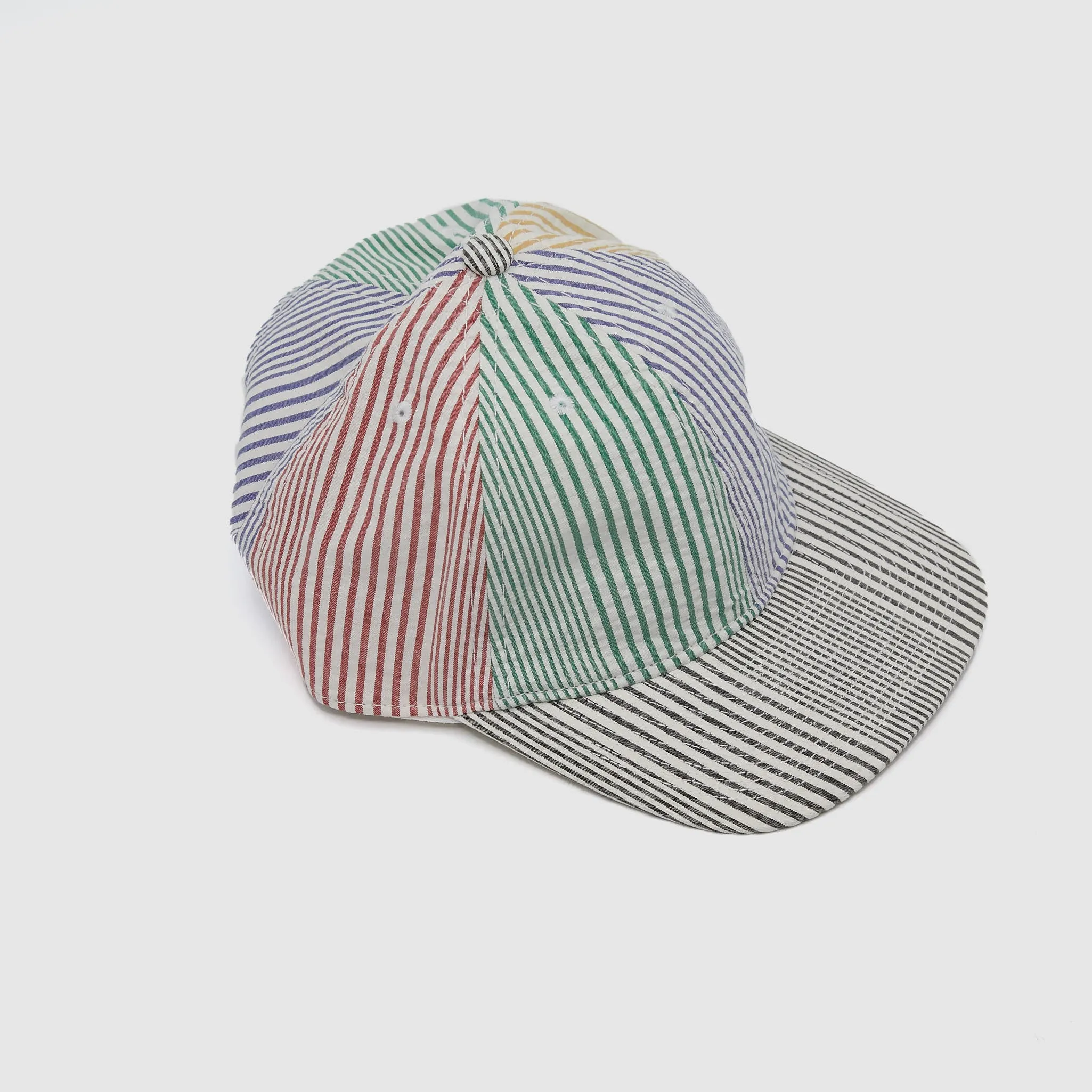 Poten Striped Seersucker Baseball Cap