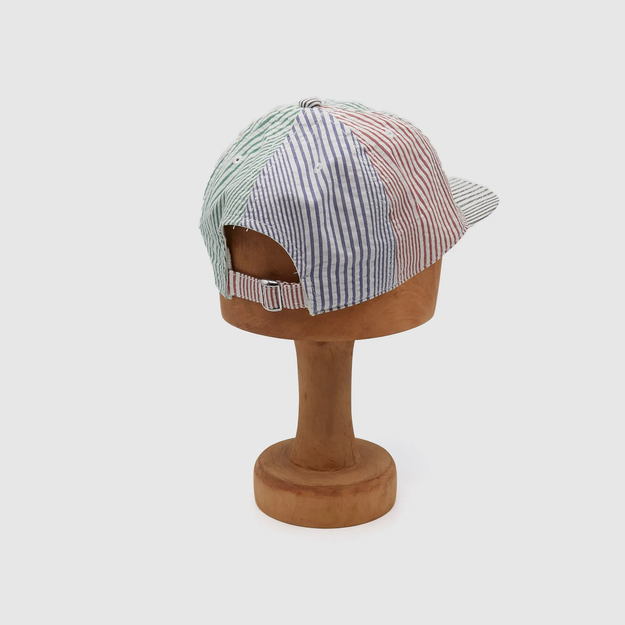 Poten Striped Seersucker Baseball Cap