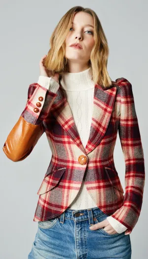 Pouf Sleeve One Button Blazer