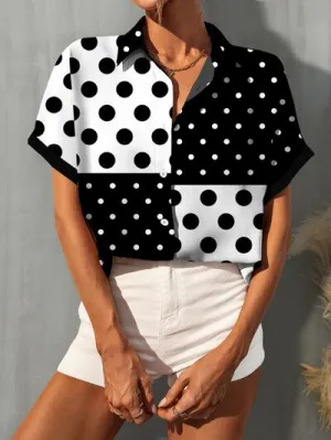 Presley Polka Dot Short Sleeve Shirt