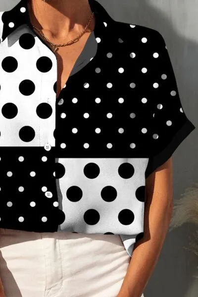 Presley Polka Dot Short Sleeve Shirt