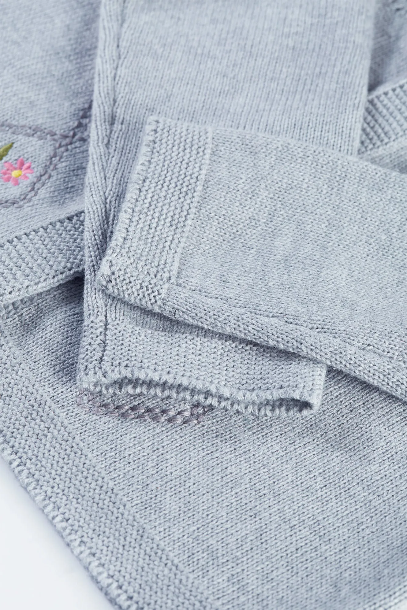 Primrose Pointelle Grey Cardigan Frugi Organic Clothing - Kid's Summer Clothing