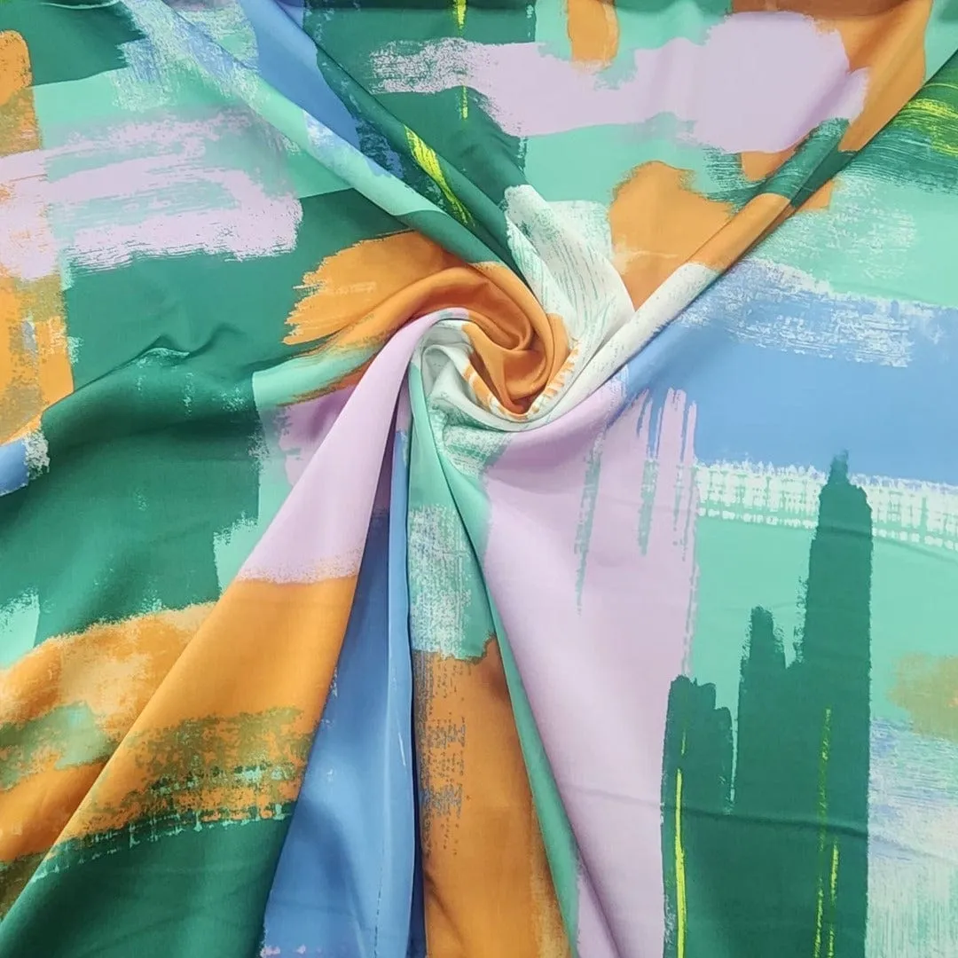 Printed Armani Satin Fabric 150 cm