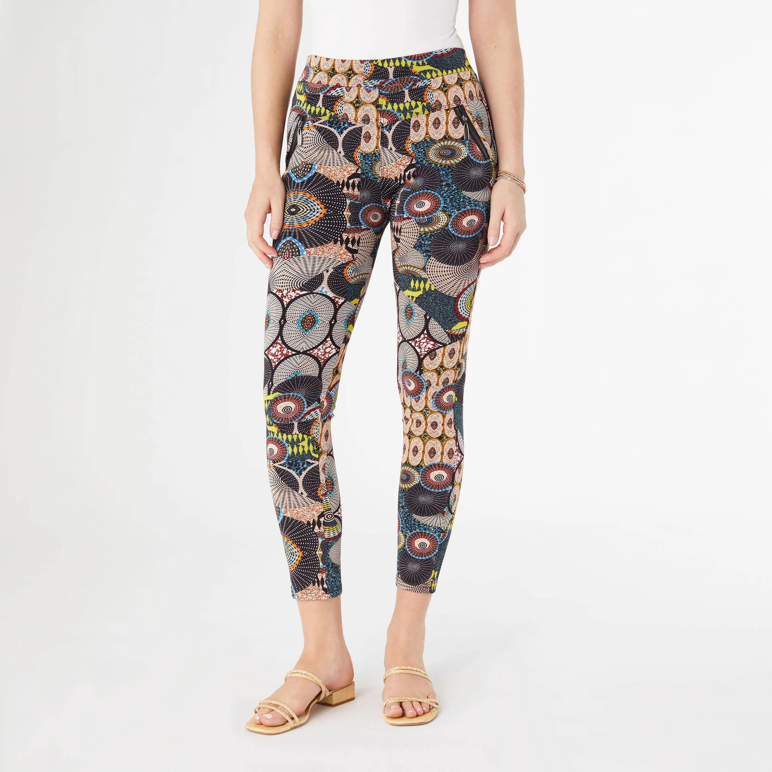 Printed Jasmine Zip Pocket Leggings