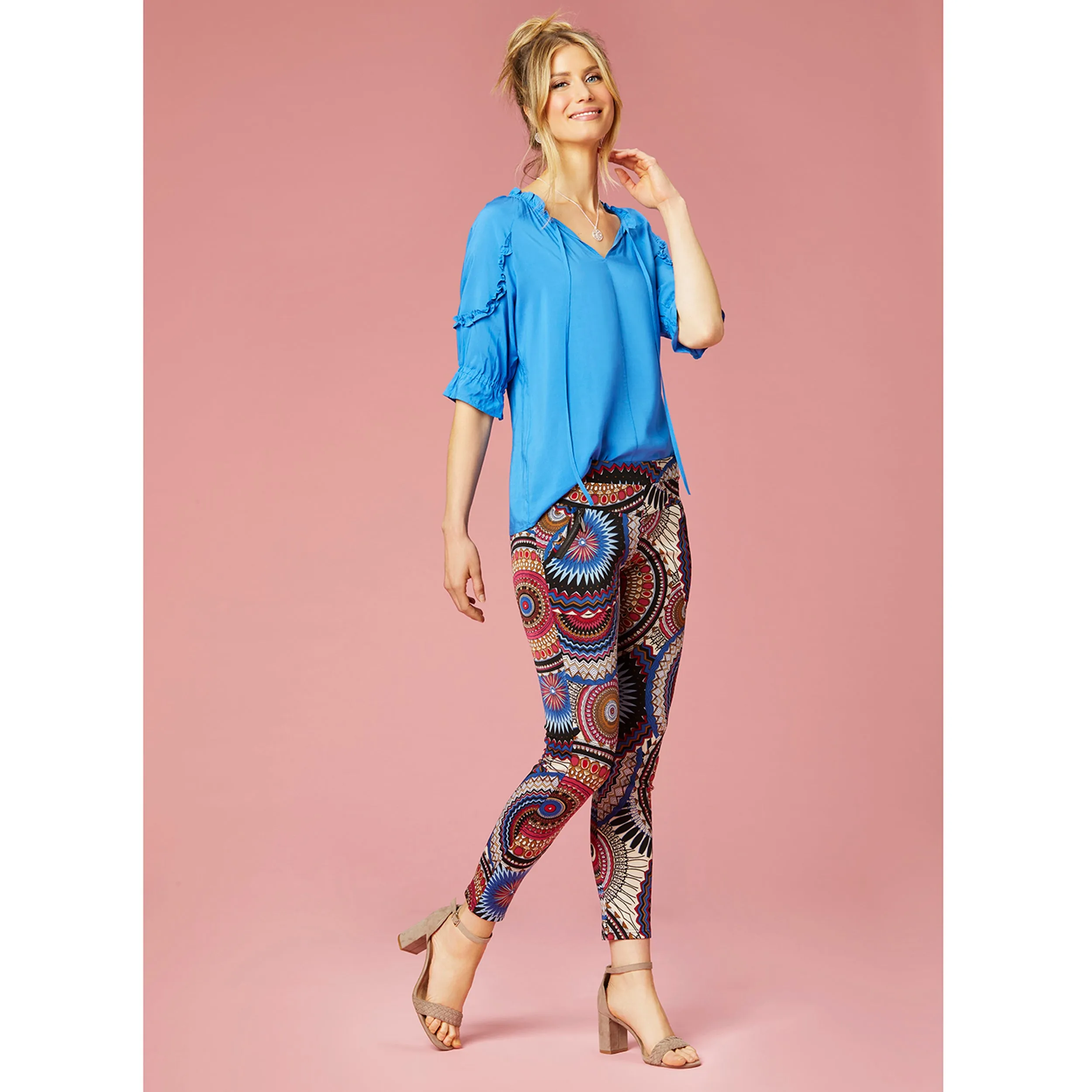 Printed Jasmine Zip Pocket Leggings