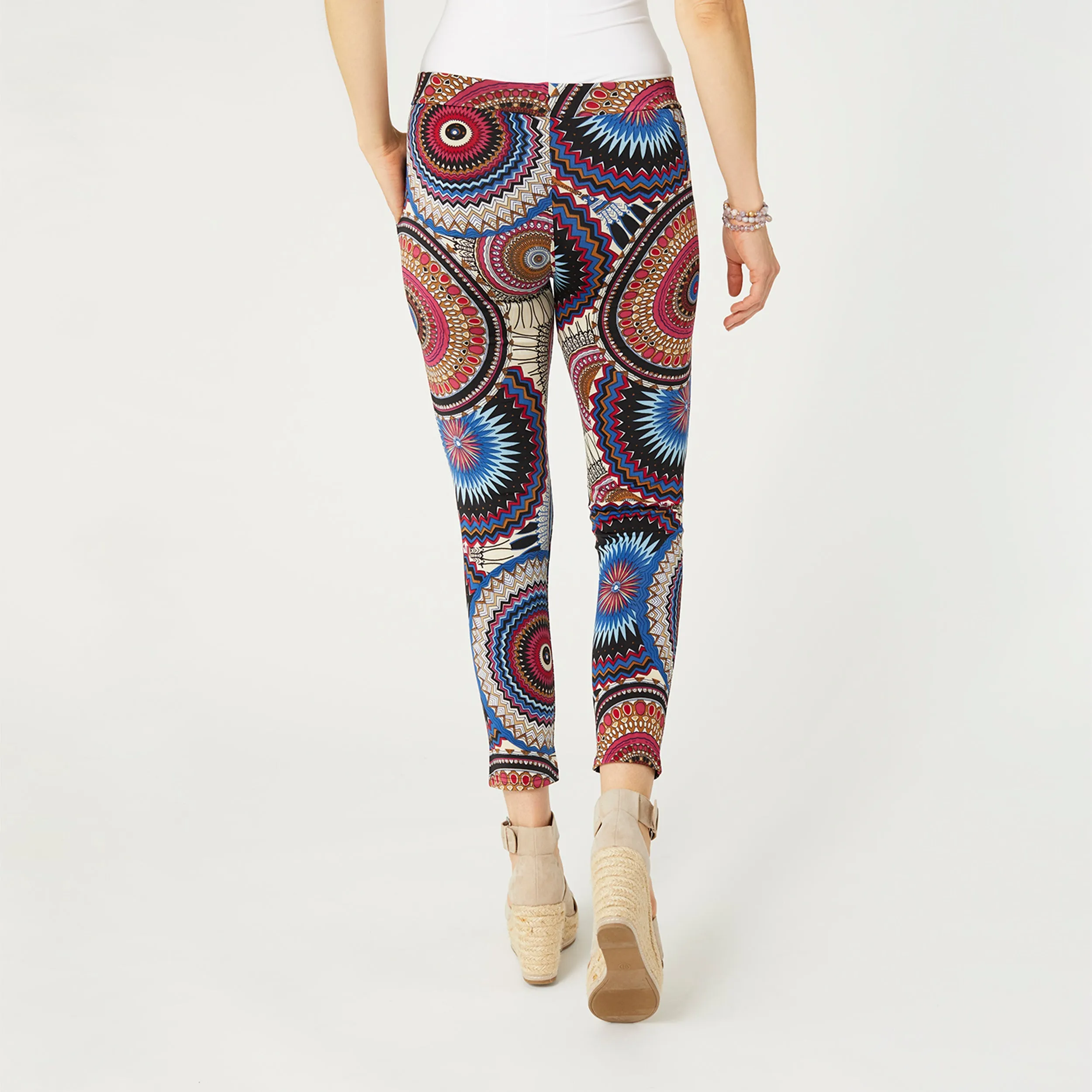 Printed Jasmine Zip Pocket Leggings