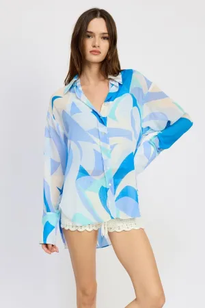 PRINTED OVERSIZED SHIRT