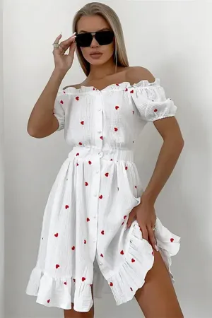 Printed Patchwork Mini Dress