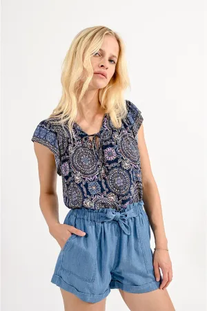 PRINTED VISCOSE TOP