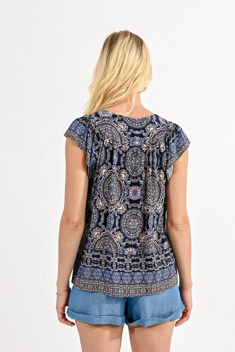 PRINTED VISCOSE TOP