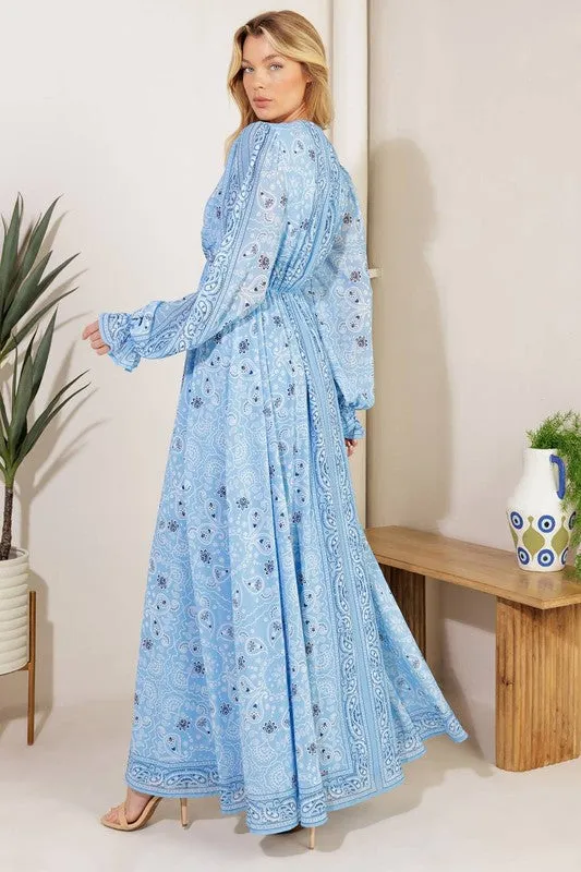 Printed Woven Maxi Dress