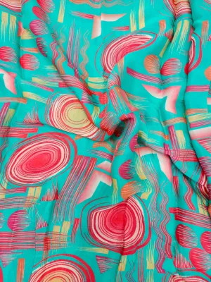 Pure Crushed Chiffon Chinon Digital Printed Fabric
