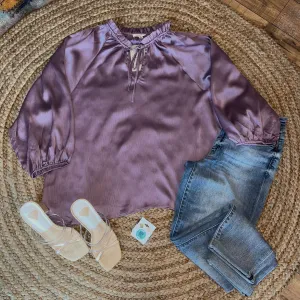 Purple Silk Blouse