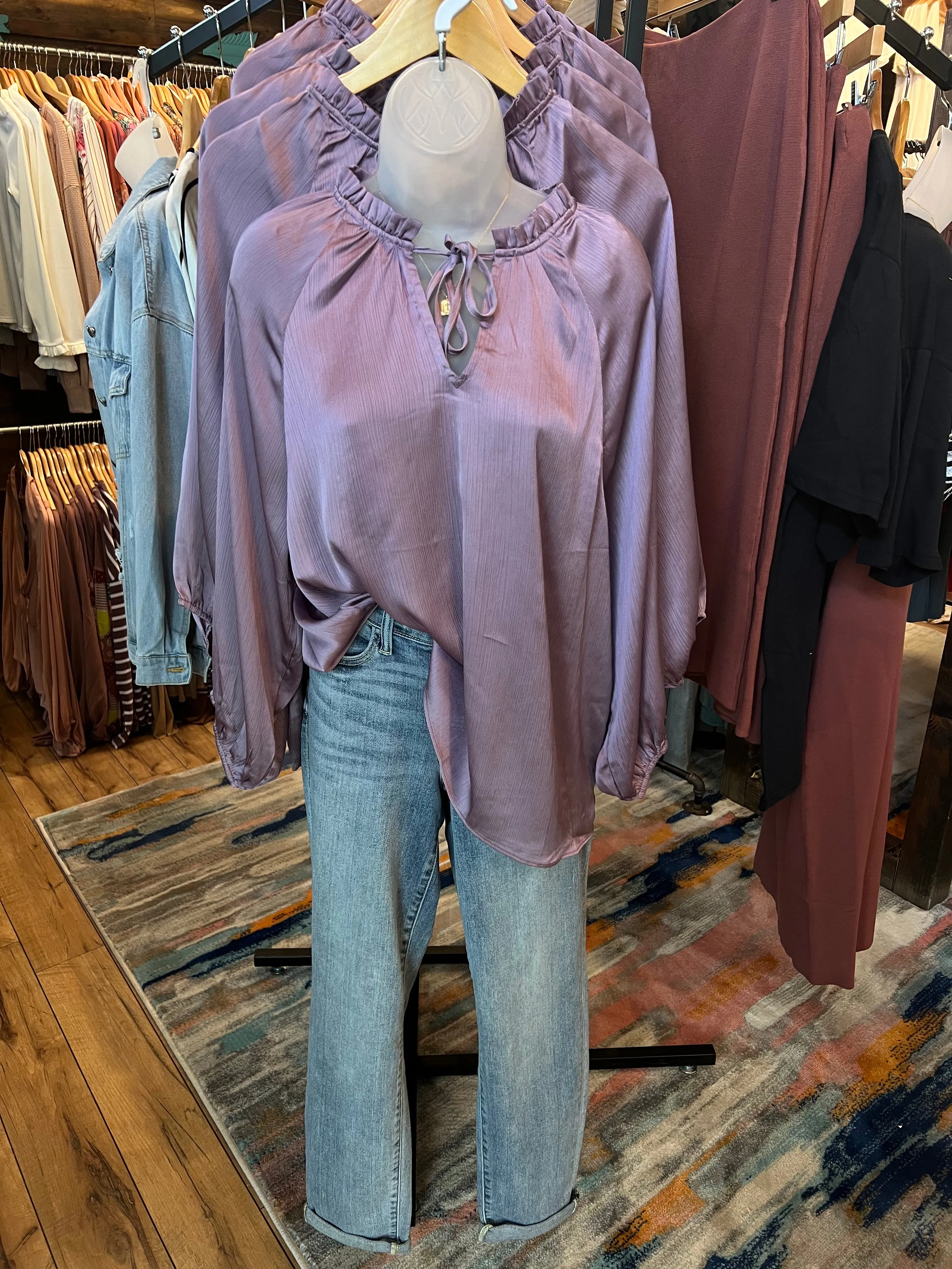Purple Silk Blouse