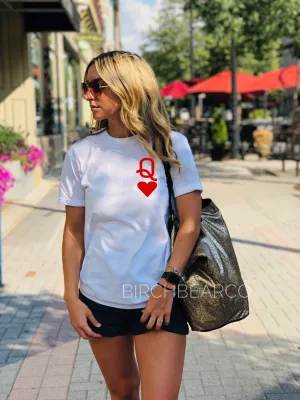 Queen Of Hearts Shirt - Queen Shirt - Queen Of Heart - Red Queen - The Queen Of Hearts - The Red Queen - Unisex Heather T-Shirt