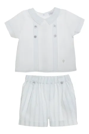 "Fletcher" Shirt & Grey Striped Shorts