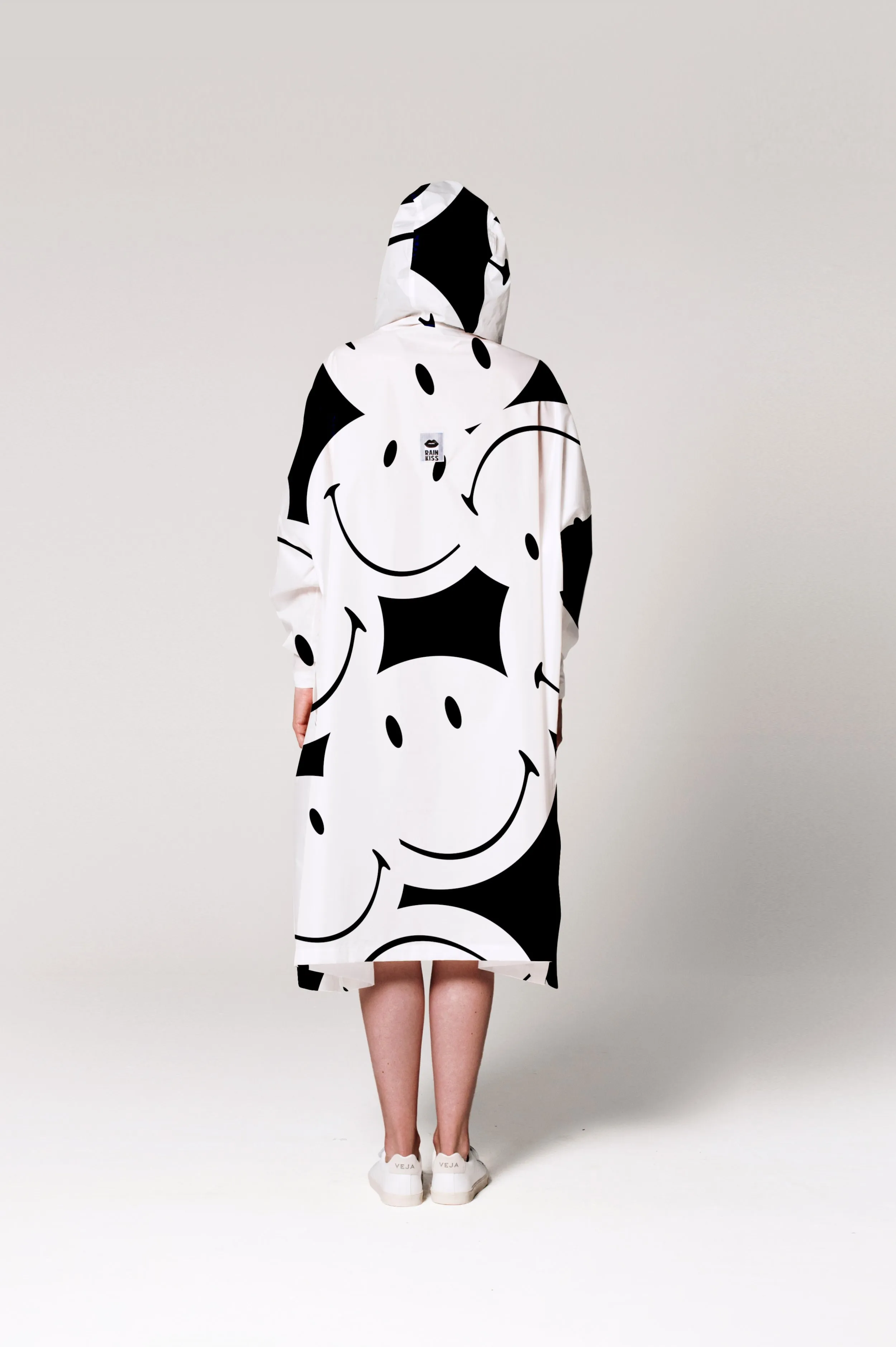 Rainkiss Rain Poncho Panda Smiley