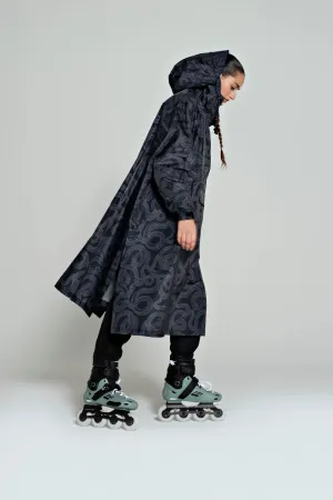 Rainkiss Rain Poncho Snakes on a poncho