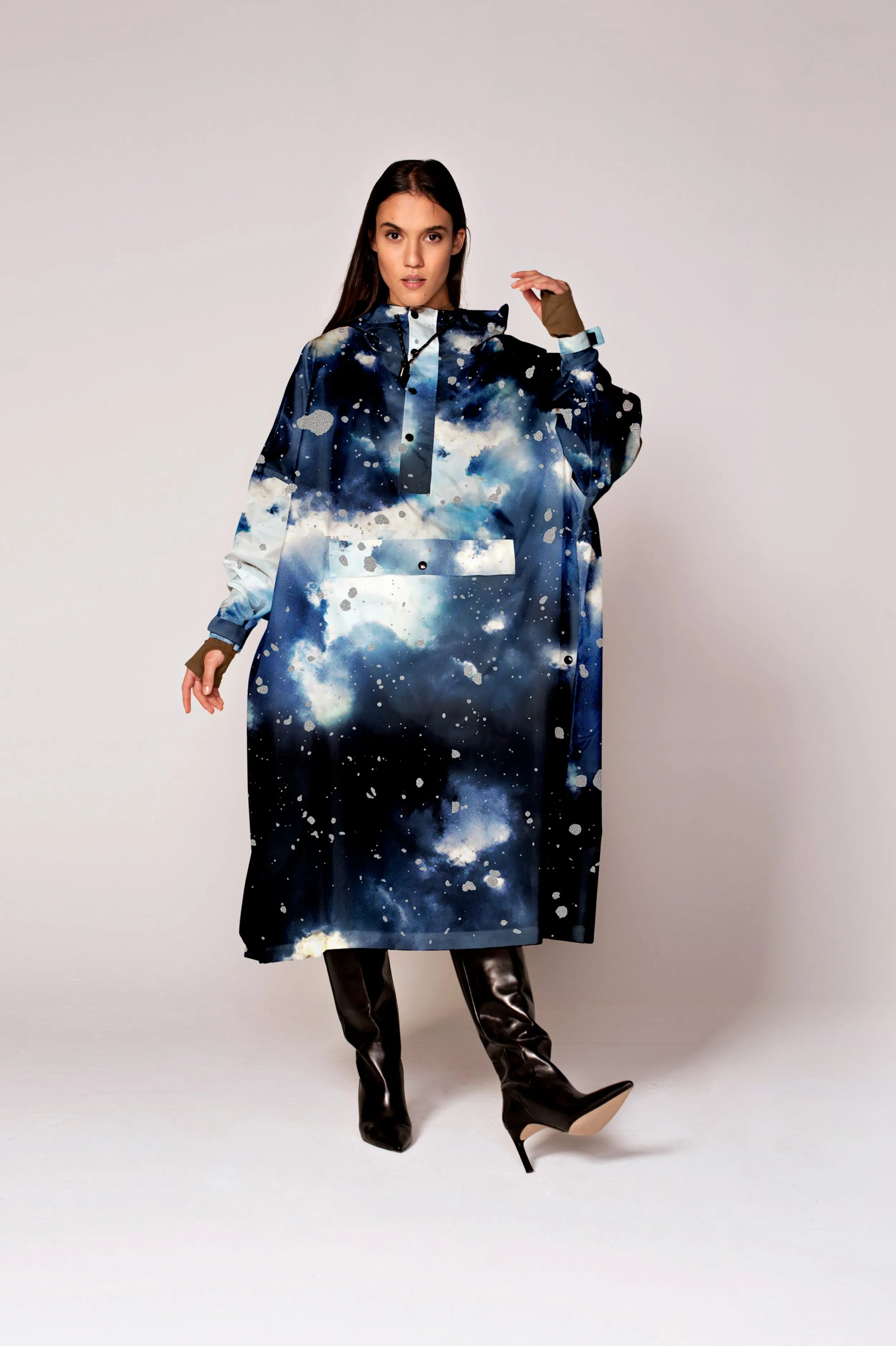 Rainkiss Rain Poncho Starry Night