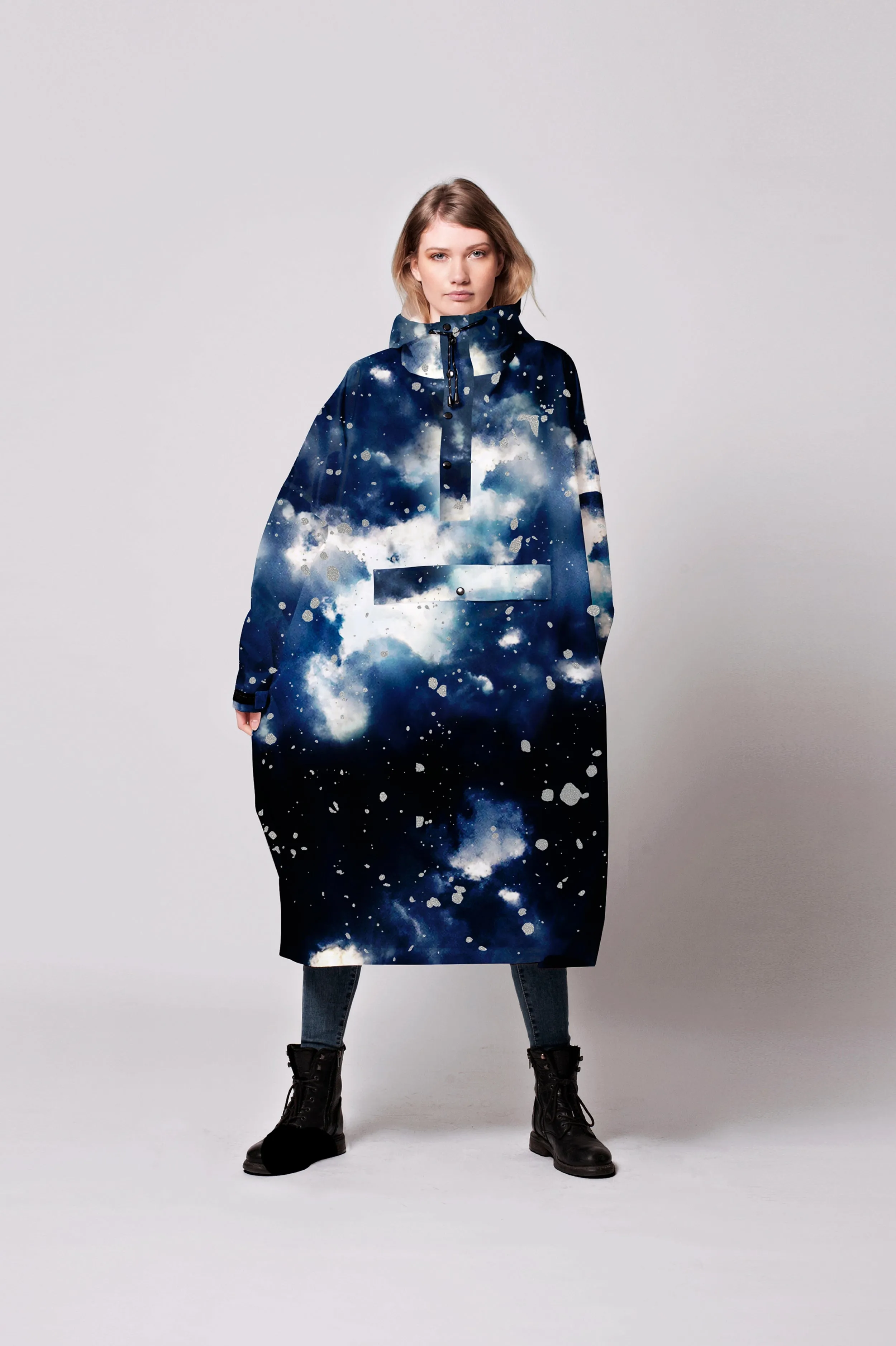 Rainkiss Rain Poncho Starry Night