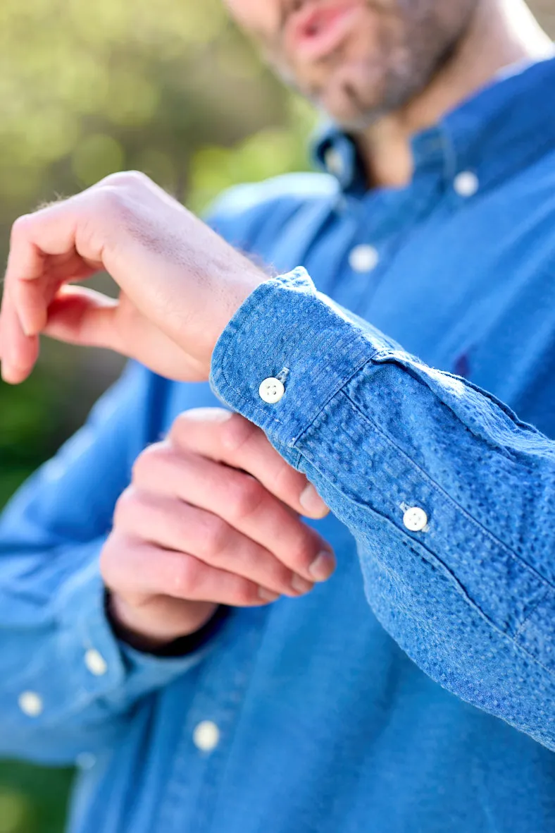 Ralph Lauren Mens Long sleeve shirt - indigo, White or White